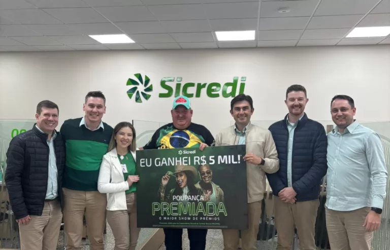 Associado do Sicredi em Marechal Rondon ganha R$5 mil na campanha Poupança Premiada