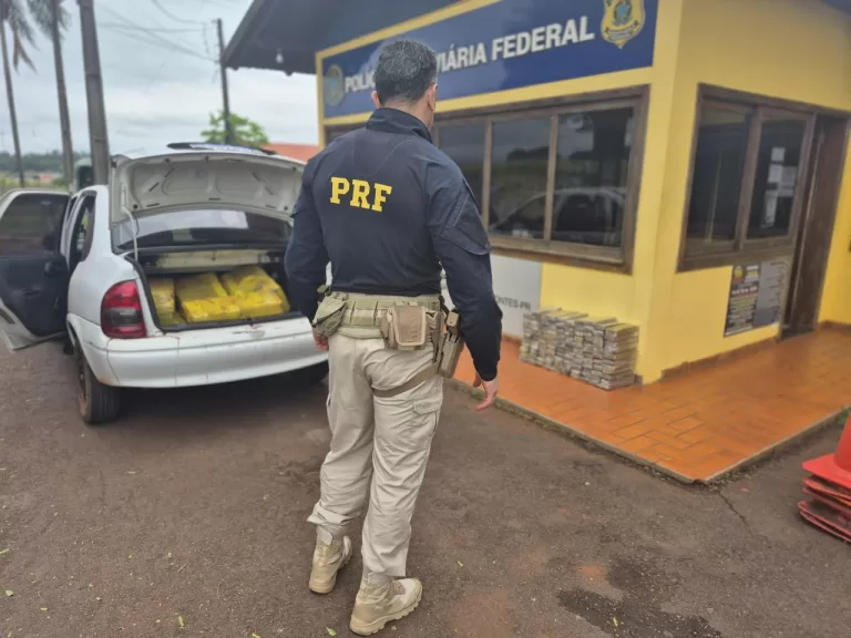 PRF apreende quase 300 quilos de maconha em veículo em Marechal Rondon