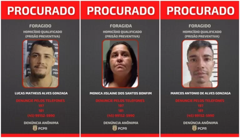 Polícia Civil divulga fotos de procurados por matar homem a pedradas em Toledo
