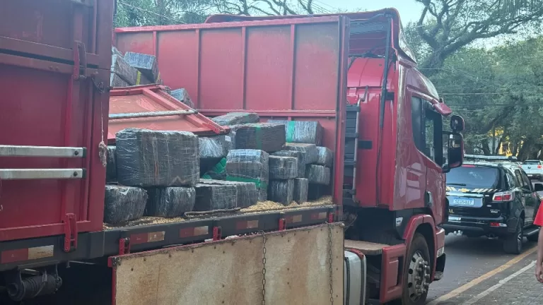 Caminhão carregado com quase quatro toneladas de maconha é apreendido na BR-277