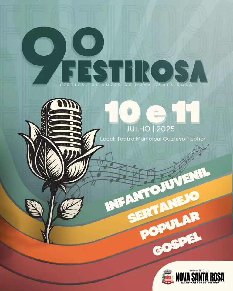 Abertas as inscrições para o 9º Festirosa – Festival de Vozes de Nova Santa Rosa