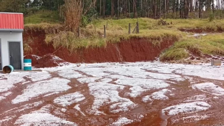 Tempestade com chuva de granizo atinge cidades do Paraná