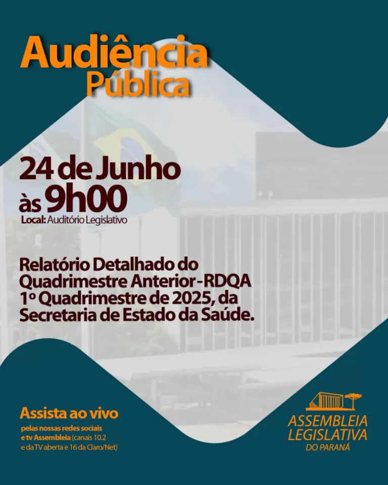 Secretaria de Estado de Saúde presta contas do primeiro quadrimestre de 2025 na Assembleia