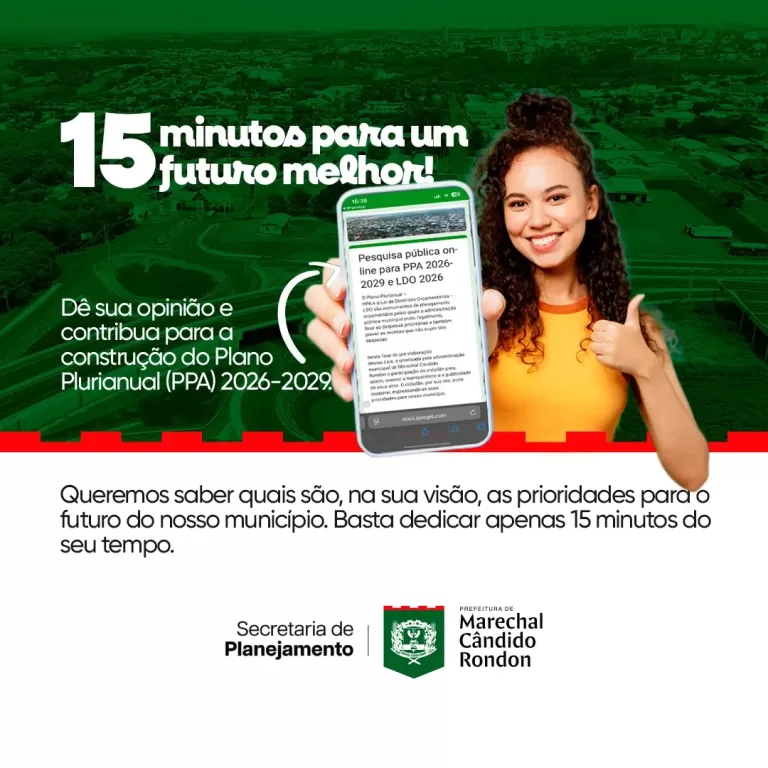Prefeitura rondonense quer a opinião da população para elaborar o Plano Plurianual 2026-2029