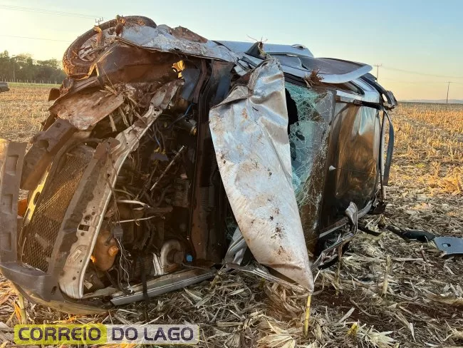 Motorista morre após capotamento de veículo entre Santa Helena e Entre Rios do Oeste