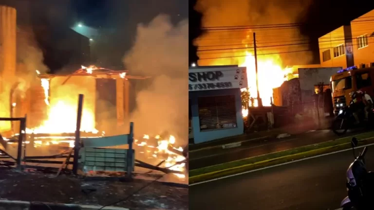 Incêndio destrói casa usada por usuários de drogas em Toledo