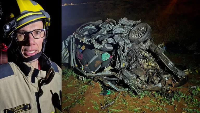 Bombeiros encontram crianças ejetadas e carro arrastado por 100 metros em acidente com cinco mortes