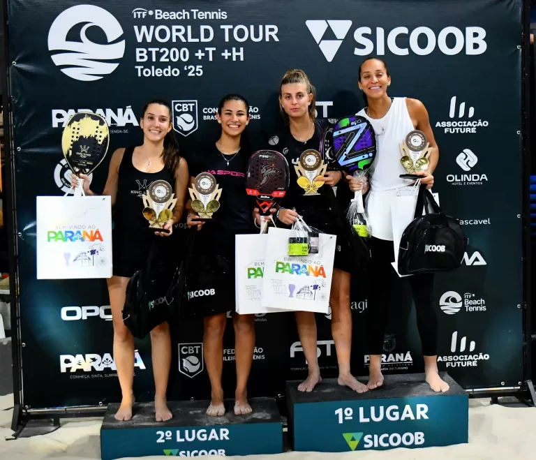 Daniel Mola e Fabrício Neis e Graziela Silva e Giulia Trippa são campeões do BT 200 de Toledo