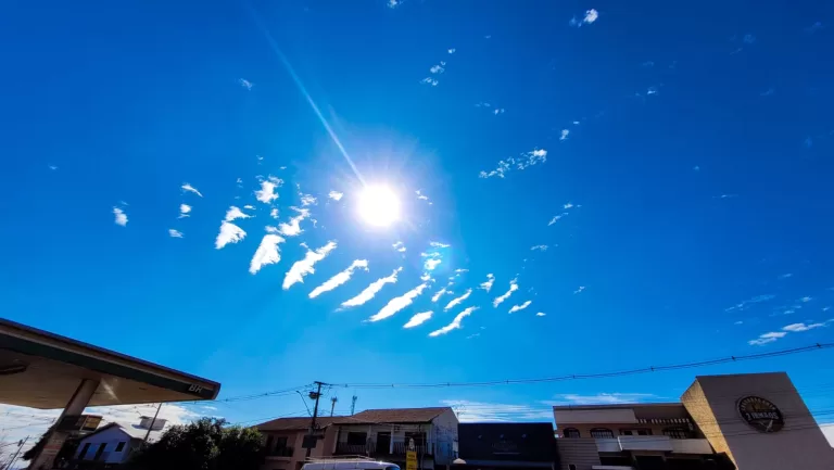 Sexta-feira ensolarada e termômetros marcando máxima de 29ºC em Marechal Rondon