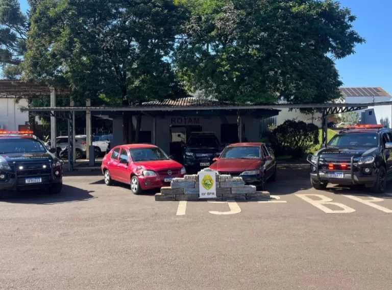 Dupla é flagrada com 296 quilos de maconha durante abordagem da Rortam em Toledo