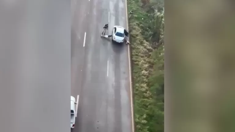 Helicóptero da PM auxilia na prisão de dupla que roubou carro em Cascavel