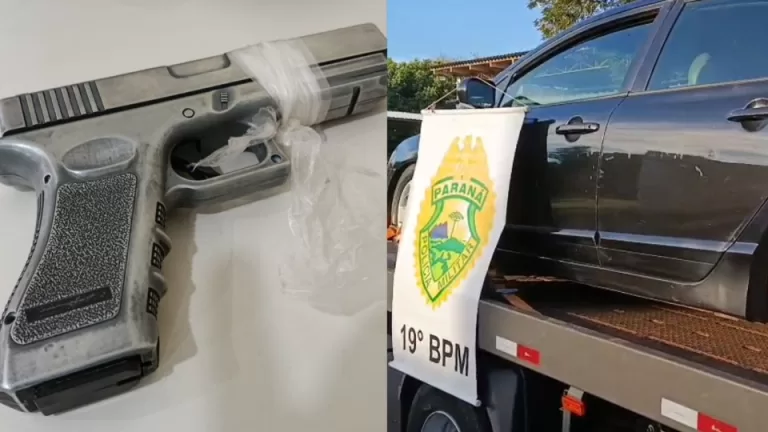 Três são presos e carro recuperado após roubo em Toledo