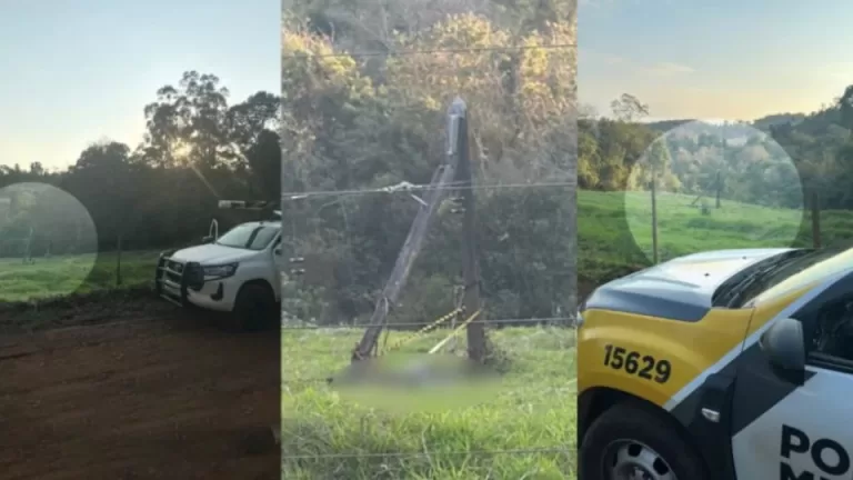 Poste cede durante manutenção, deixa um morto e um ferido em Matelândia