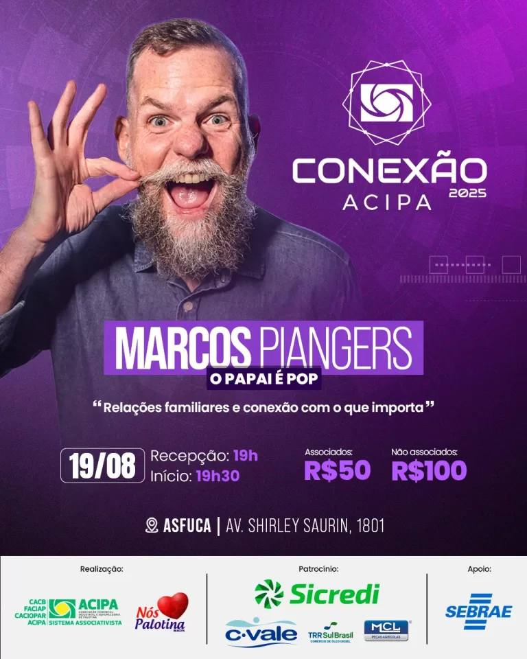 Autor do best-seller “O Papai é Pop”, Marcos Piangers palestra nesta terça-feira em Palotina