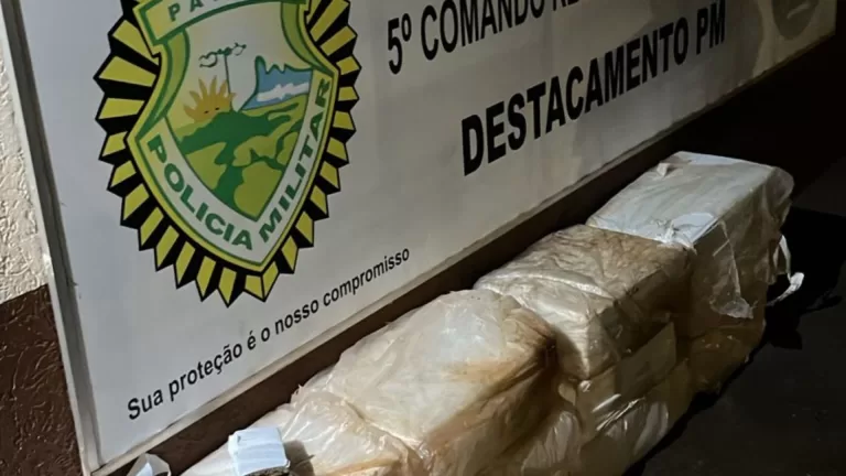 Homem é preso em Diamante do Oeste após fuga e apreensão de 228 quilos de maconha