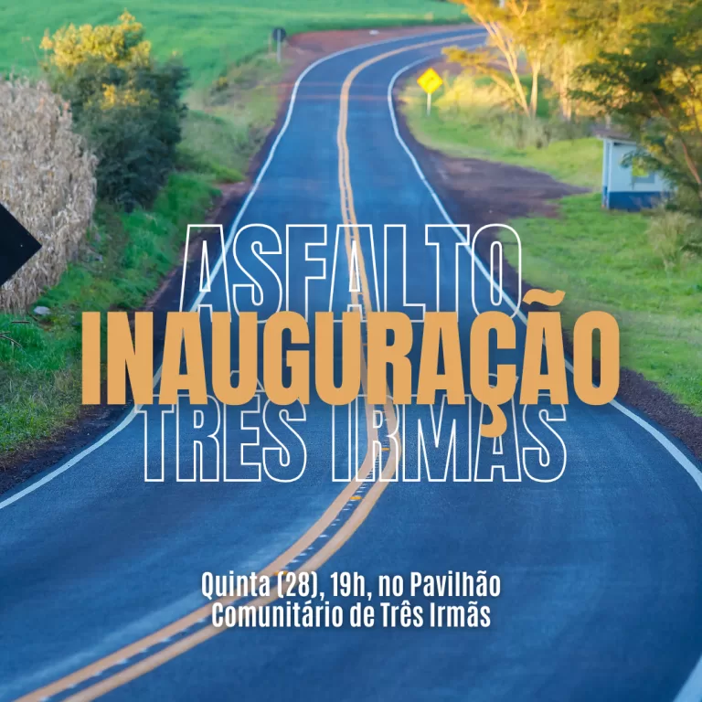 Revitalização da estrada de Três Irmãs será inaugurada nesta quinta-feira