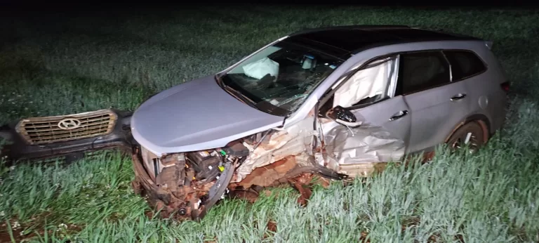 Rondonenses se envolvem em acidente na entrada de Nova Santa Rosa