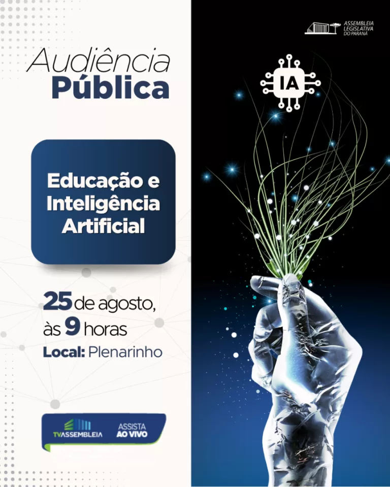 Audiência Pública na Assembleia Legislativa vai debater os impactos da inteligência artificial na educação