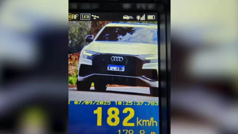 Operação flagra 40 veículos acima da velocidade na PR-182 entre Palotina e Toledo