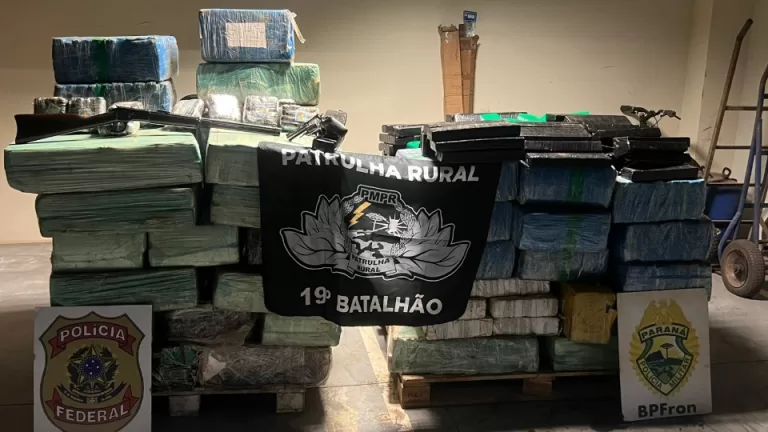 Mais de 1,5 tonelada de drogas e duas armas de fogo são apreendidas em chácara de Nova Santa Rosa