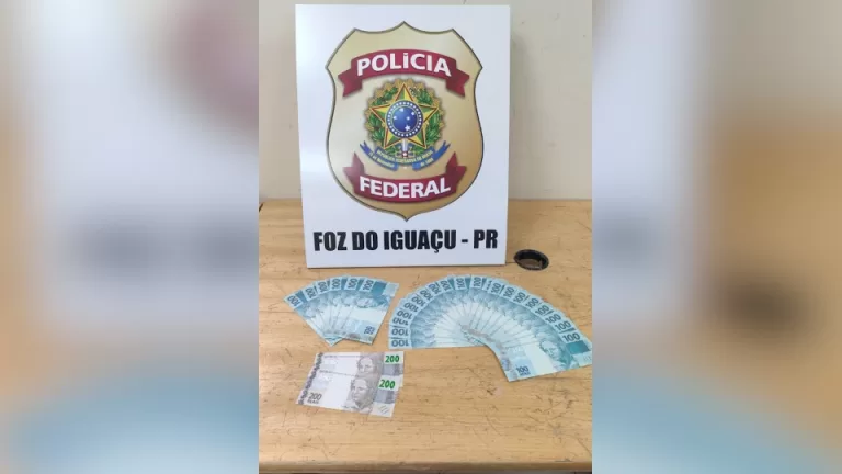 PF apreende R$ 3 mil em notas falsas em Santa Terezinha de Itaipu