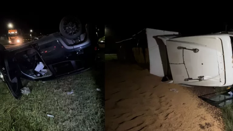 Colisão entre carreta e veículo leve deixa dois feridos na BR-277