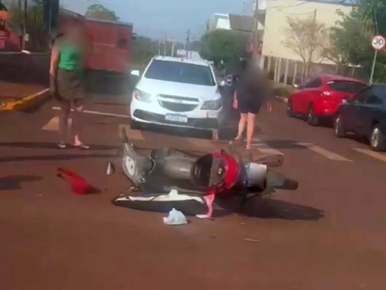 Homem fica ferido em acidente no centro de Mercedes