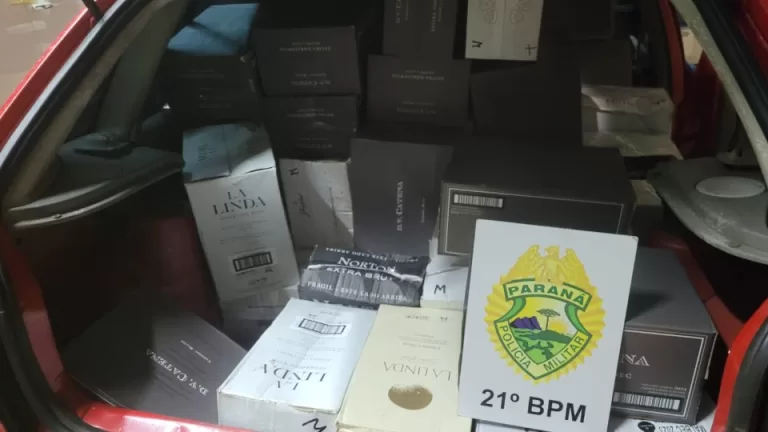 Mais de 900 garrafas de vinho são apreendidas em Santo Antônio do Sudoeste