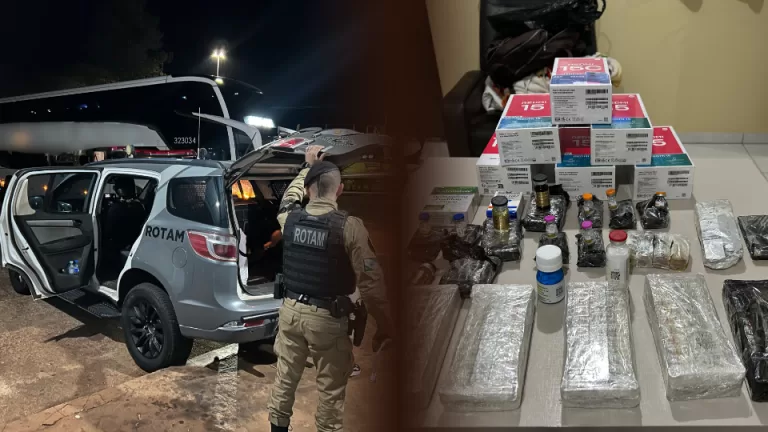Jovem é detida na rodoviária de Santa Tereza do Oeste por transportar anabolizantes e eletrônicos
