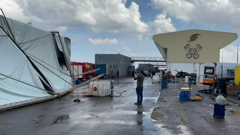 Vendaval derruba tendas e causa destruição no Autódromo de Cascavel