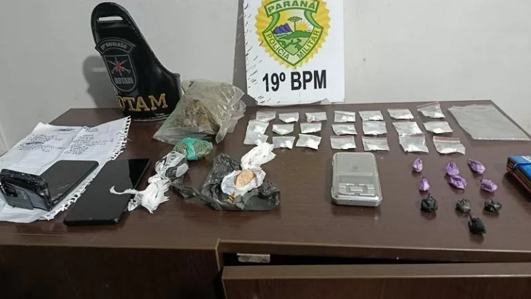 Rotam apreende drogas e prende três pessoas em operação contra o tráfico em Toledo