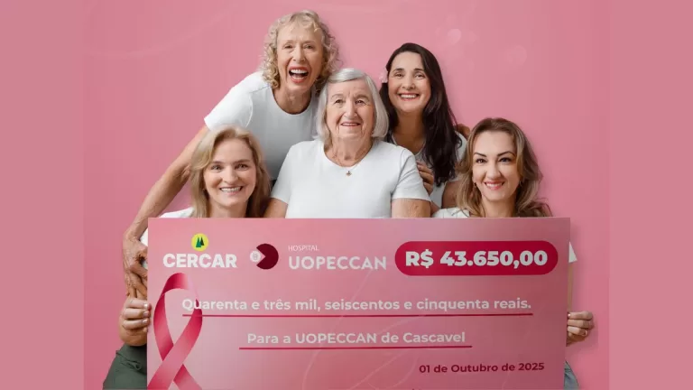 Cercar arrecada R$ 43,6 mil à Casa de Apoio da Uopeccan com campanha “Cooperativismo que Transforma”