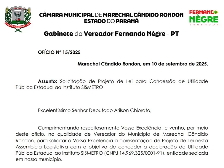 Instituto SISMETRO pode receber título de utilidade pública estadual