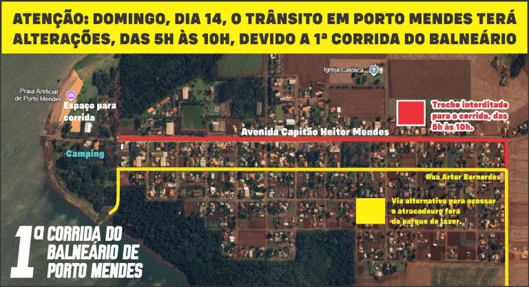 1ª Corrida do Balneário movimenta Porto Mendes neste final de semana
