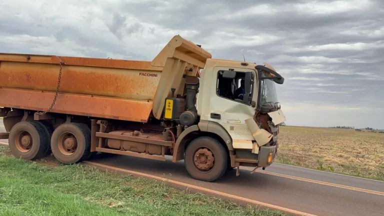 Caminhões da mesma empresa colidem em rodovia entre Nova Santa Rosa e Maripá