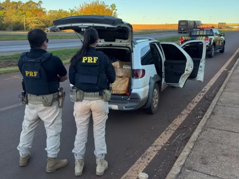 PRF apreende veículo carregado com mais de 300 quilos de maconha em Toledo