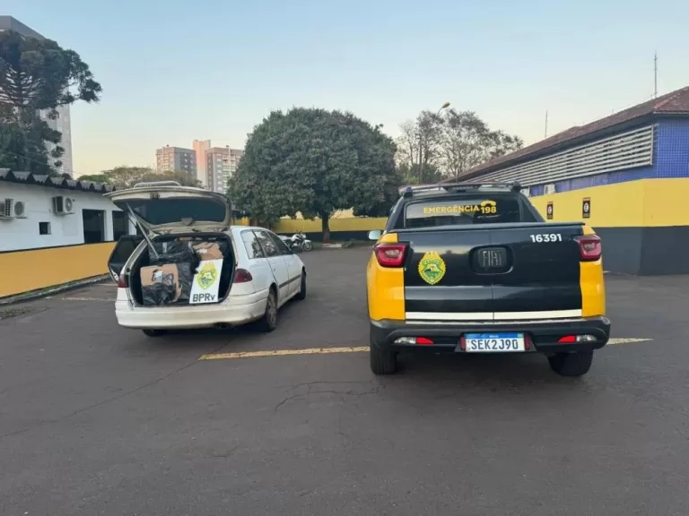 Dois paraguaios são presos contrabandeando cigarros na PR-585 próximo de Toledo