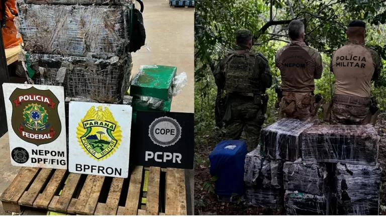 Fardos de maconha são encontrados às margens do Rio Paraná em Foz do Iguaçu