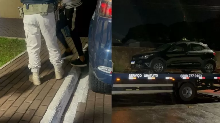 PRF apreende carro furtado com 200 quilos de maconha na BR-277 entre Foz e Cascavel