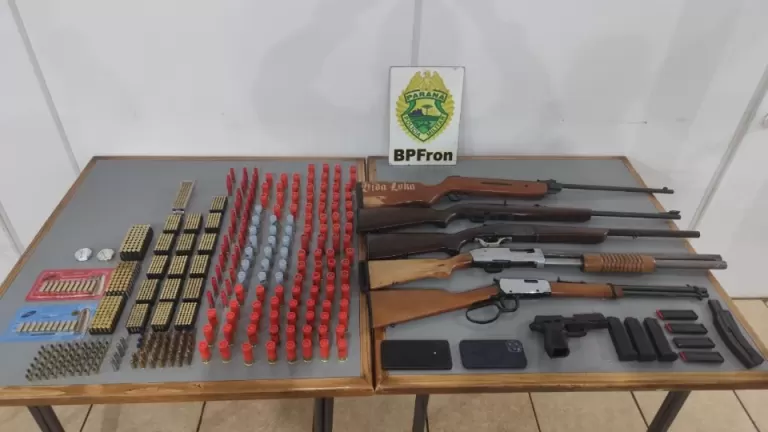 Dois homens são presos e seis armas de fogo são apreendidas em Marechal Rondon