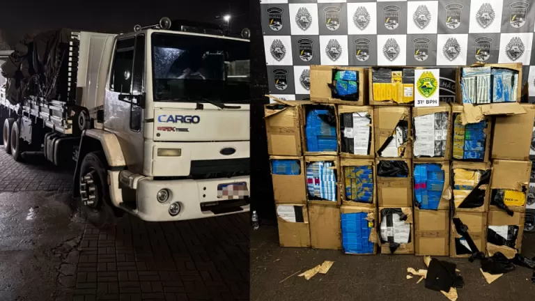 Polícia Militar apreende carga de celulares contrabandeados escondida em caminhão