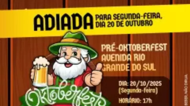 Pré-Oktoberfest na Avenida Rio Grande do Sul é adiada para segunda-feira