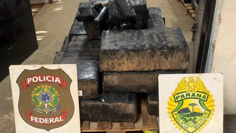 PF e PM apreendem 300 quilos de maconha às margens do Rio Paraná em Foz do Iguaçu