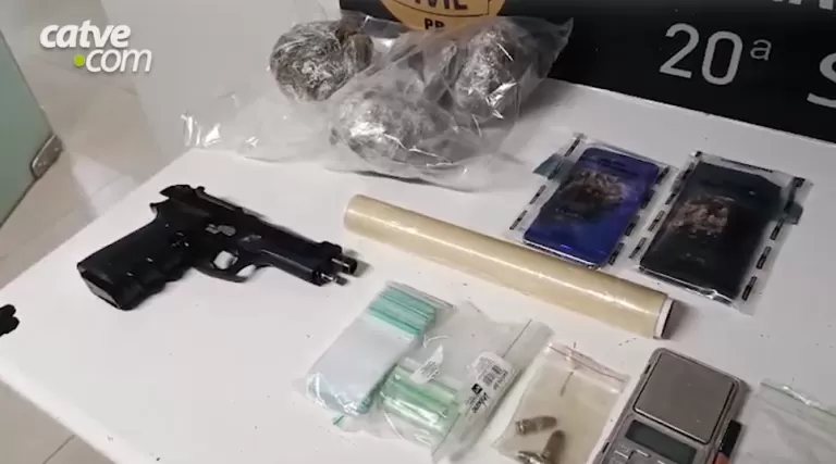 Jovem de 19 anos é preso por tráfico de drogas em Toledo