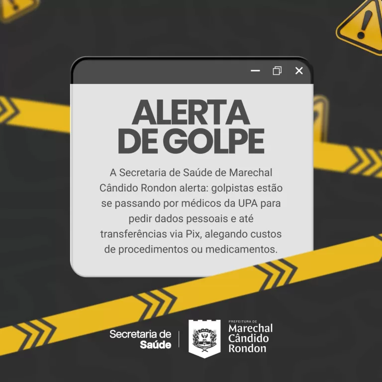 Secretária de Saúde alerta população sobre golpe em Marechal Rondon