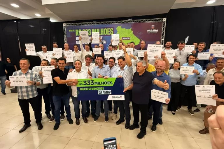 Estado anuncia R$ 333 milhões para 50 cidades da região Oeste