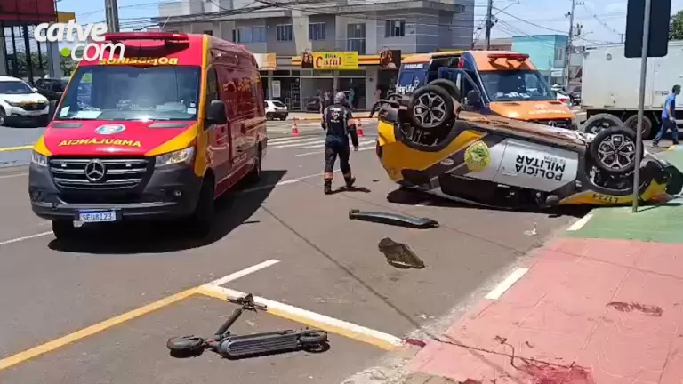 Adolescente atingido por viatura da PM em Toledo segue na UTI