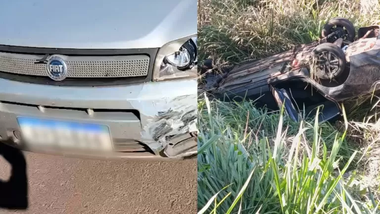 Acidente provoca capotamento na BR-163 entre Toledo e Cascavel