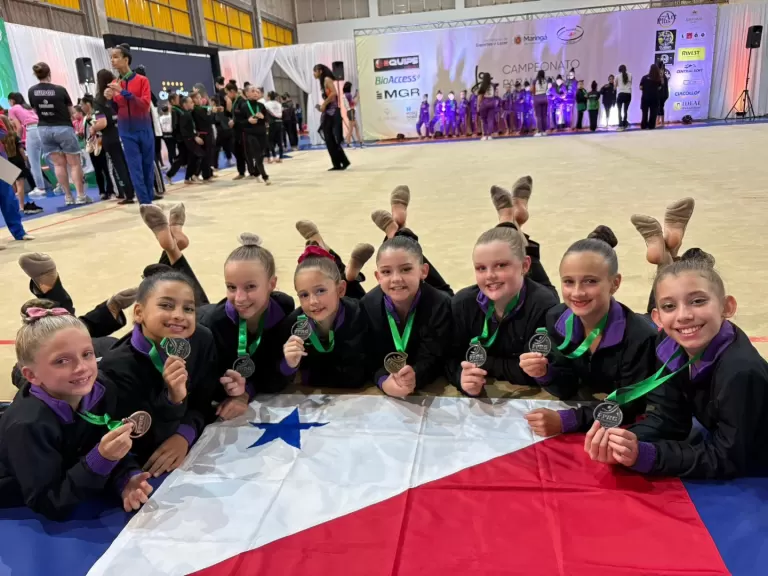 Ginastas de Nova Santa Rosa conquistam pódios no Campeonato Paranaense Estreantes de Ginástica Rítmica