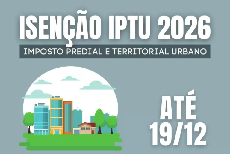 Segue aberto prazo para solicitação de isenção do IPTU 2026 em Nova Santa Rosa